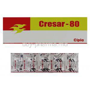 Generic Micardis , Telmisartan 80 mg Cresar Cipla Tablet and box