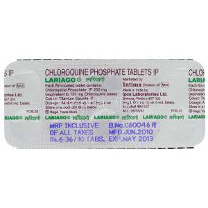 Lariago, Chloroquine Packaging