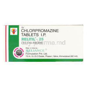Relitil, Chlorpromazine box