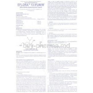 Generic Vaniqa, Eflornithine Hcl Cream Eflora Ranbaxy information sheet