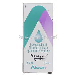 Travocom, Travoprost  Timolol Maleate Eye Drop, Box