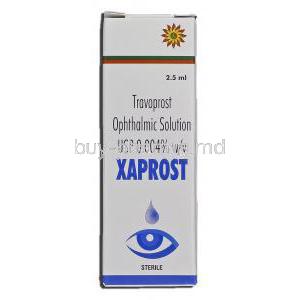 Xaprost, Tavoprost Ophthalmic Solution, 0.004% x 2.5 ml, Eye drop box