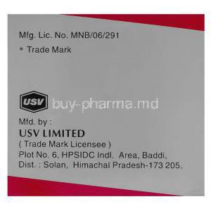 Lipicard, Generic Tricor, Fenofibrate 160 mg USV manufacturer info