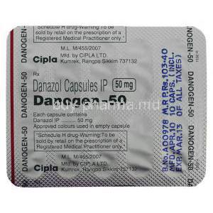Danogen, Danazol Packaging