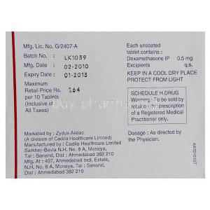 Dexona, Dexamethasone 0.5 mg box information