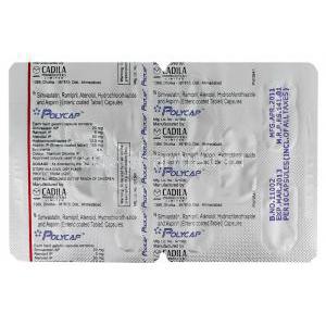 Polycap,	Atenolol 50 mg/ Thiazide 12