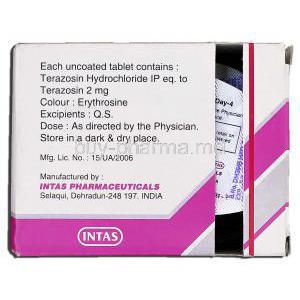 Terapress, Terazosin 2mg Box description