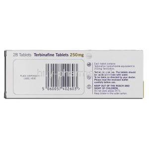 Terbinafine, Terbinafine 250mg, Box description