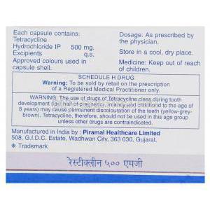 Resteclin, Tetracycline 500 mg box info