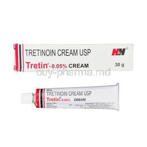 Tretin, Generic Retin-A, Tretinoin Cream 0.05% 30gm