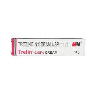 Tretin, Generic Retin-A, Tretinoin Cream 0.05% 30gm Box