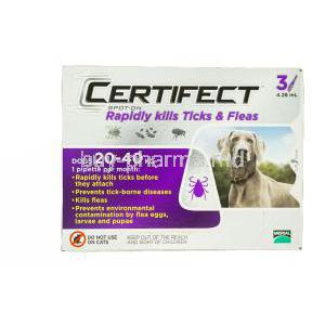 Certifect (Large) for dogs 20-40kg 4.28ml x 3 pipettes Box