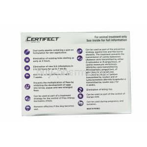 Certifect (Small) for dogs 2-10kg 1.07ml x 3 pipettes Box Information