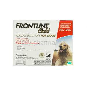 FRONTLINE GOLD FOR MEDIUM DOG 1.34ml x 3 Pack Box