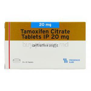 Tamoxifen, Tamoxifen Citrate 20 mg box