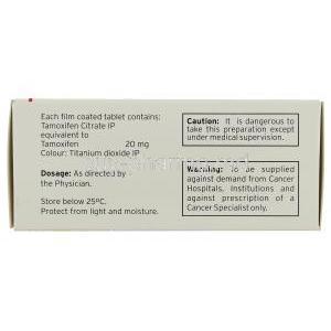 Tamoxifen, Tamoxifen Citrate 20 mg box information