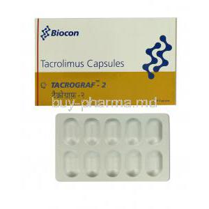 Tacrograf, Tacrolimus, 2mg, Box and Strip