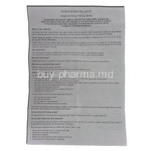 Sotalol, Sotalol 160 mg information sheet 1