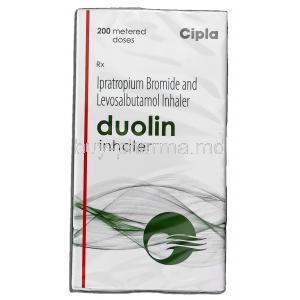 Duolin,  Levosalbutamol /  Ipratropium Bromide  50 Mcg/ 20 Mcg 200 Md Inhaler  (Cipla)