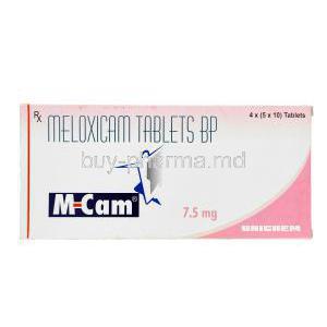 M-Cam, Generic Mobic, Meloxicam 7.5mg Box