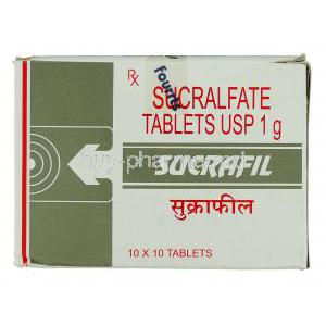 Sucrafil, Generic Carafate, Sucralfate box