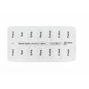 Tarka Forte, Verapamil SR 240mg and Trandolapril 4mg Tablet Strip Back