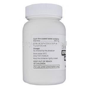 Efavir, Efavirenz 600mg Bottle Information