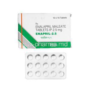 Enapril-2.5, Generic Vasotec, Enalapril Maleate 2.5mg