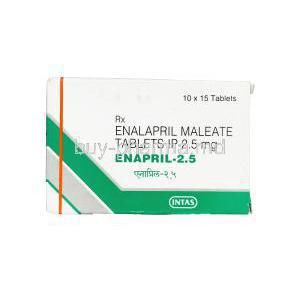 Enapril-2.5, Generic Vasotec, Enalapril Maleate 2.5mg Box