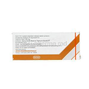 Divaa-OD 125, Generic Depakote ER, Divalproex Sodium 125mg Extended Release Box Information