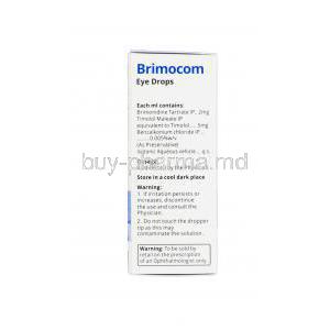 Brimocom, Generic Combigan, Brimonidine Tartrate 2mg and Timolol 5mg per ml Eye Drops 5ml Box Information