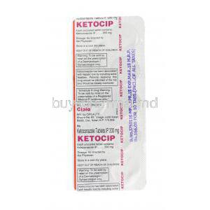 Ketocip, Generic Nizoral, Ketoconazole 200mg Tablet Strip Information