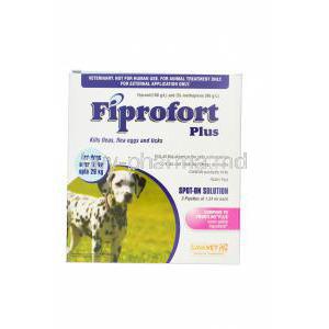 Fiprofort Plus Medium Dog 10-20kg 1.34ml x 3 Pipettes, Generic Frontline Plus, Fipronil 100 g per L and S-Methoprene 90 g per L Box