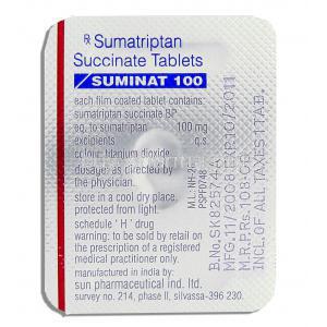 Suminat, Sumatriptan 100 Mg Tablet (Sun Pharma)