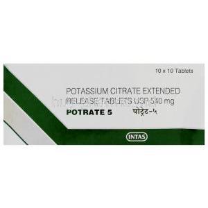 Potrate, Generic  Urocit-K, Potassium Citrate  540 mg (Intas)