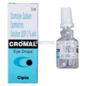 Cromal Eye Drops, Sodium Cromoglycate Ophthalmic Solution 2% 5ml