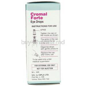 Cromal Forte Eye Drops, Sodium Cromoglycate eyedrops Directions