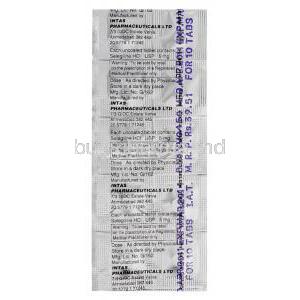 Selgin, Selegiline 5 mg Tablet Intas Selgin blister pack