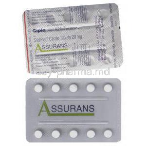 Assurans, Sildenafil 20 mg Tablet (Cipla)