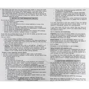 Simvastatin, Simvastatin Information Sheet 2