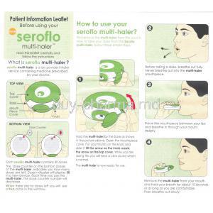 Seroflo Muti-haler, Salmeterol/ Fluticasone Propionate Information Sheet 3