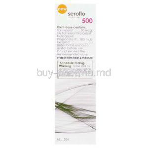 Seroflo, Salmeterol / Fluticasone500 Multi-haler Composition