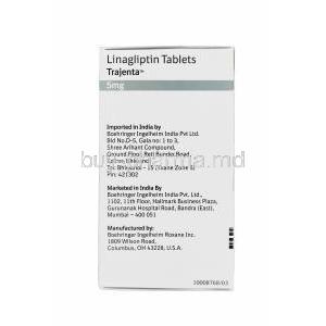 Trajenta, Linagliptin 5mg Box Manufacturer