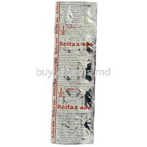 Rcifax, Generic Xifaxan,  Rifaximin Packaging