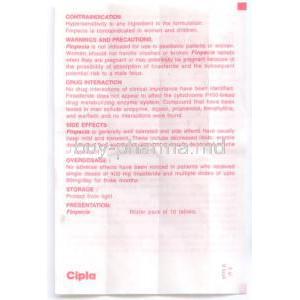 Finpecia, Finasteride 1mg (Cipla) Information Sheet 2