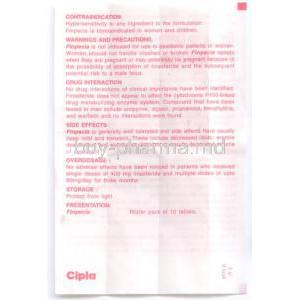 Finpecia, Finasteride 1mg (Cipla) Information Sheet 2