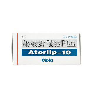 Atorlip-10, Generic Lipitor, Atorvastatin 10mg Box