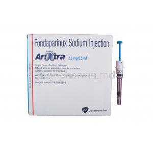 AriXtra Prefilled Syringe, Fondaparinux Sodium Injection 2.5mg per 0.5ml Box Information