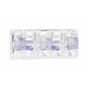 Fluvoxin, Fluvoxamine Maleate 100mg Tablet Blister Pack Back