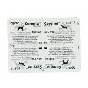 CERENIA, Maropitant Citrate 160mg for Dogs Tablet Strip Back